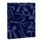 Blue bow pattern with dark background Canvas Print Gallery Image 8