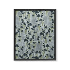 Blue floral with checks Framed Canvas Print Gallery Image 6