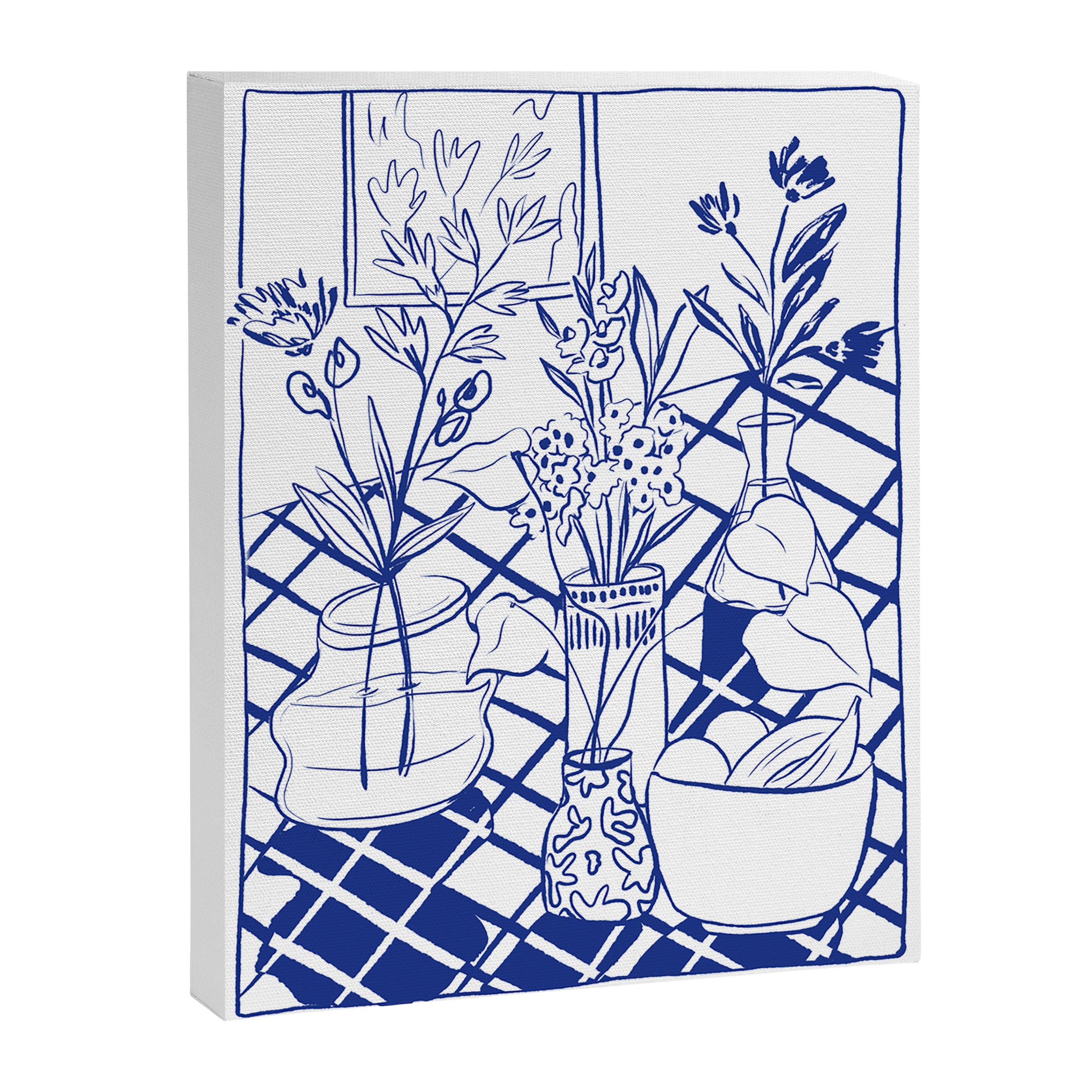 Blue line vases Canvas Print Gallery Image 6