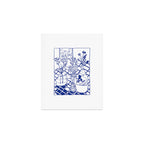 Blue line vases Art Print Gallery Image 1
