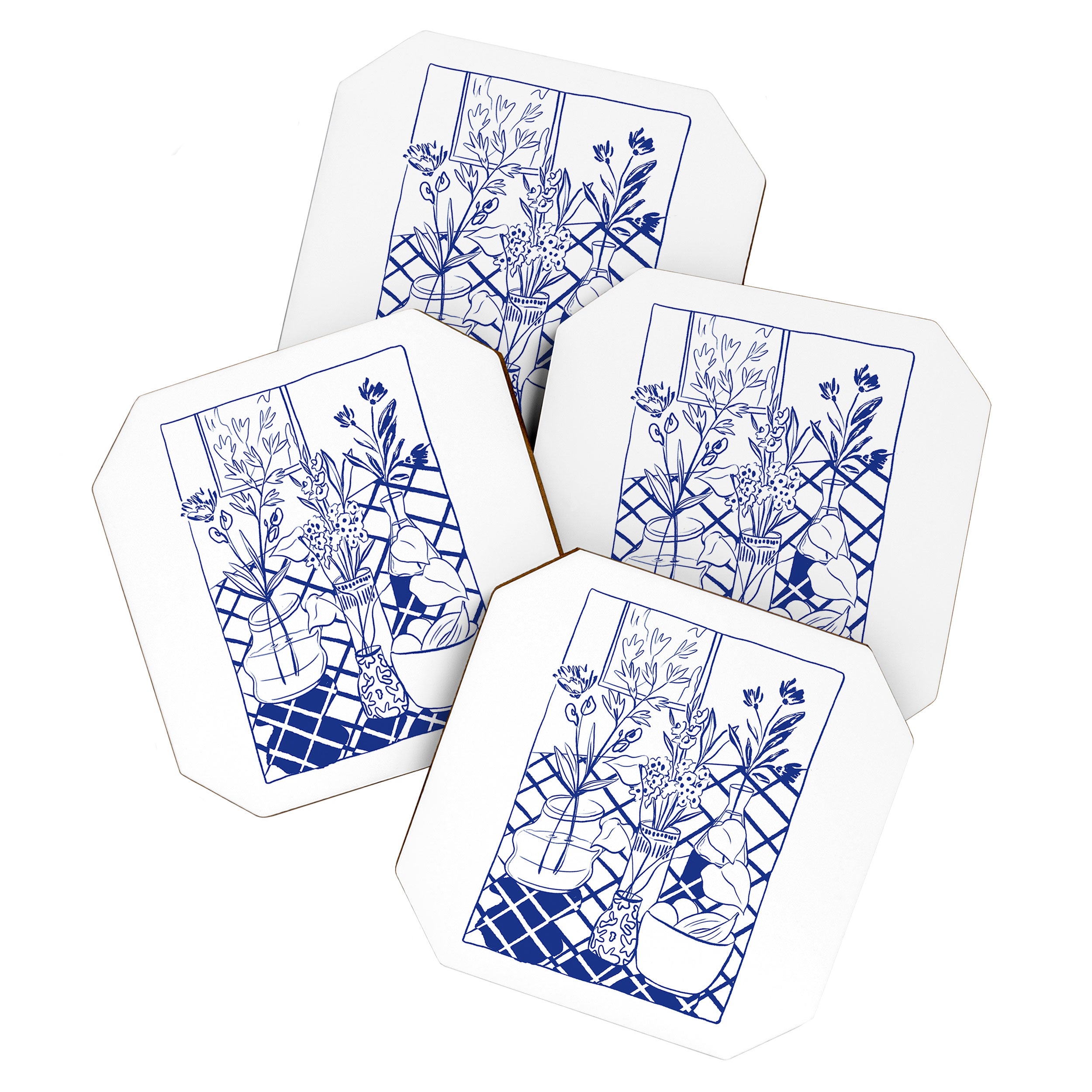 Blue line vases Coaster Gallery Image 1