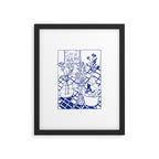 Blue line vases Framed Art Print Gallery Image 5