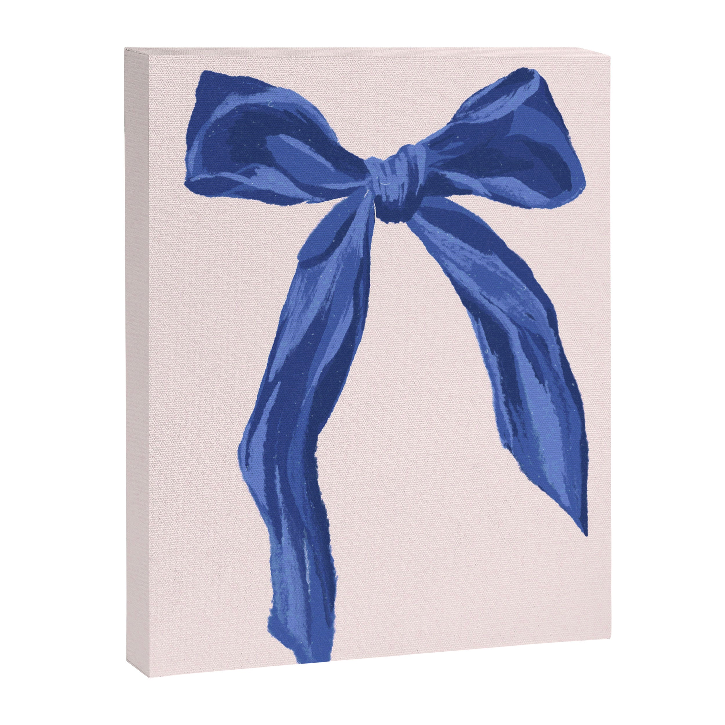 Blue realistic bow  Canvas Print Gallery Image 6
