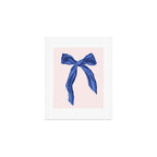 Blue realistic bow  Art Print Gallery Image 1