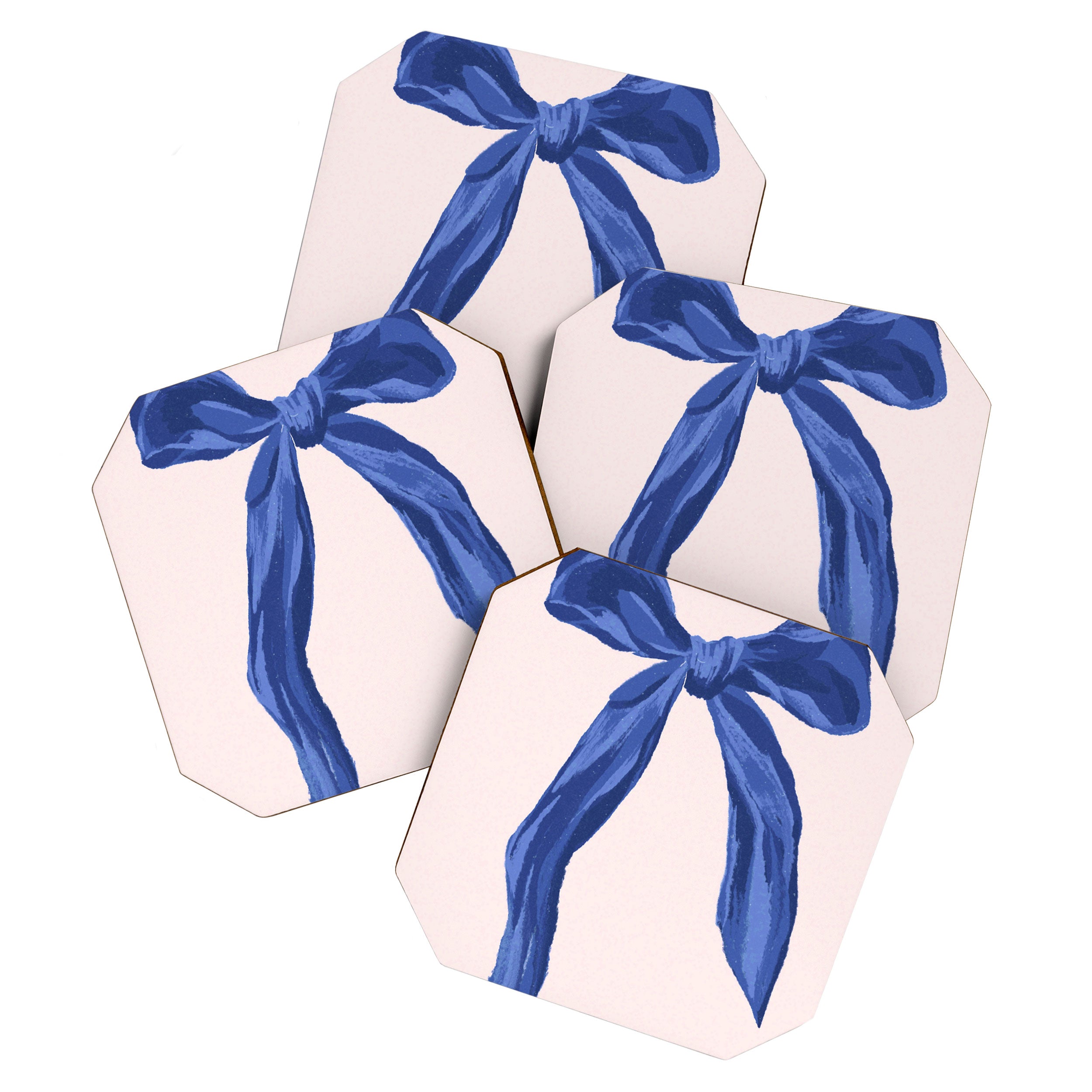 Blue realistic bow  Coaster Gallery Image 1