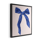 Blue realistic bow  Framed Canvas Print Gallery Image 2