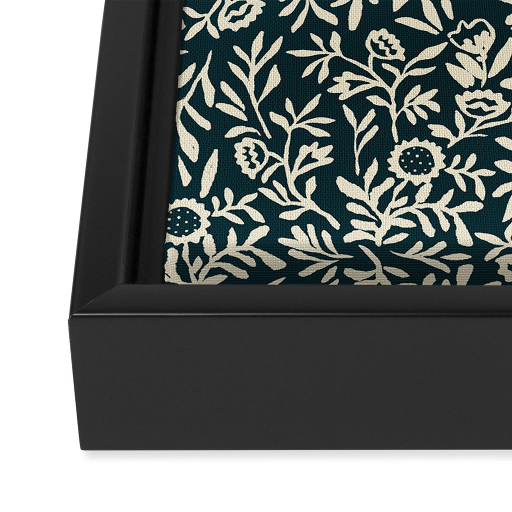 Bold Folk floral pattern Framed Canvas Print Gallery Image 3