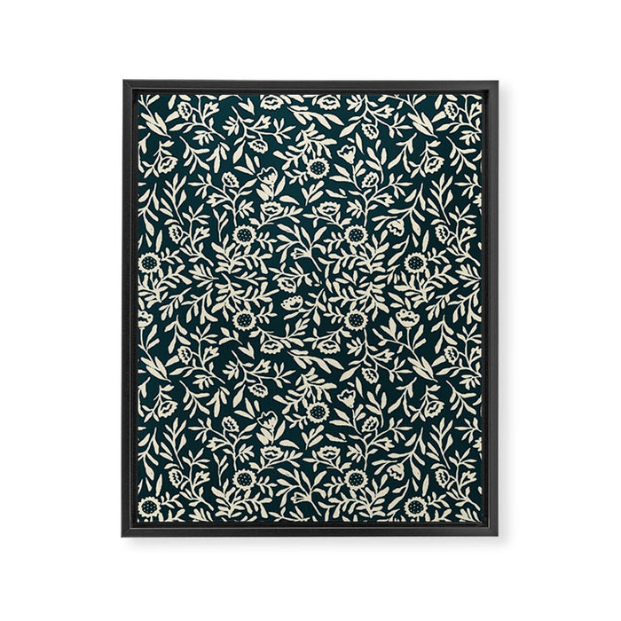 Bold Folk floral pattern Framed Canvas Print Gallery Image 1