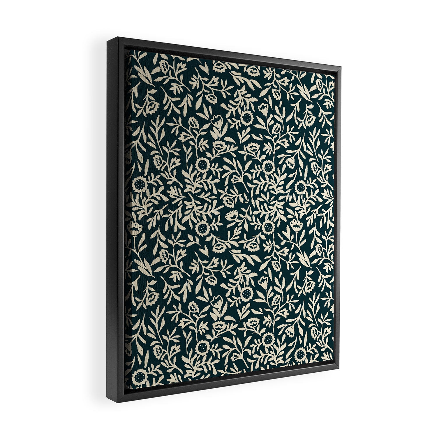 Bold Folk floral pattern Framed Canvas Print Gallery Image 2