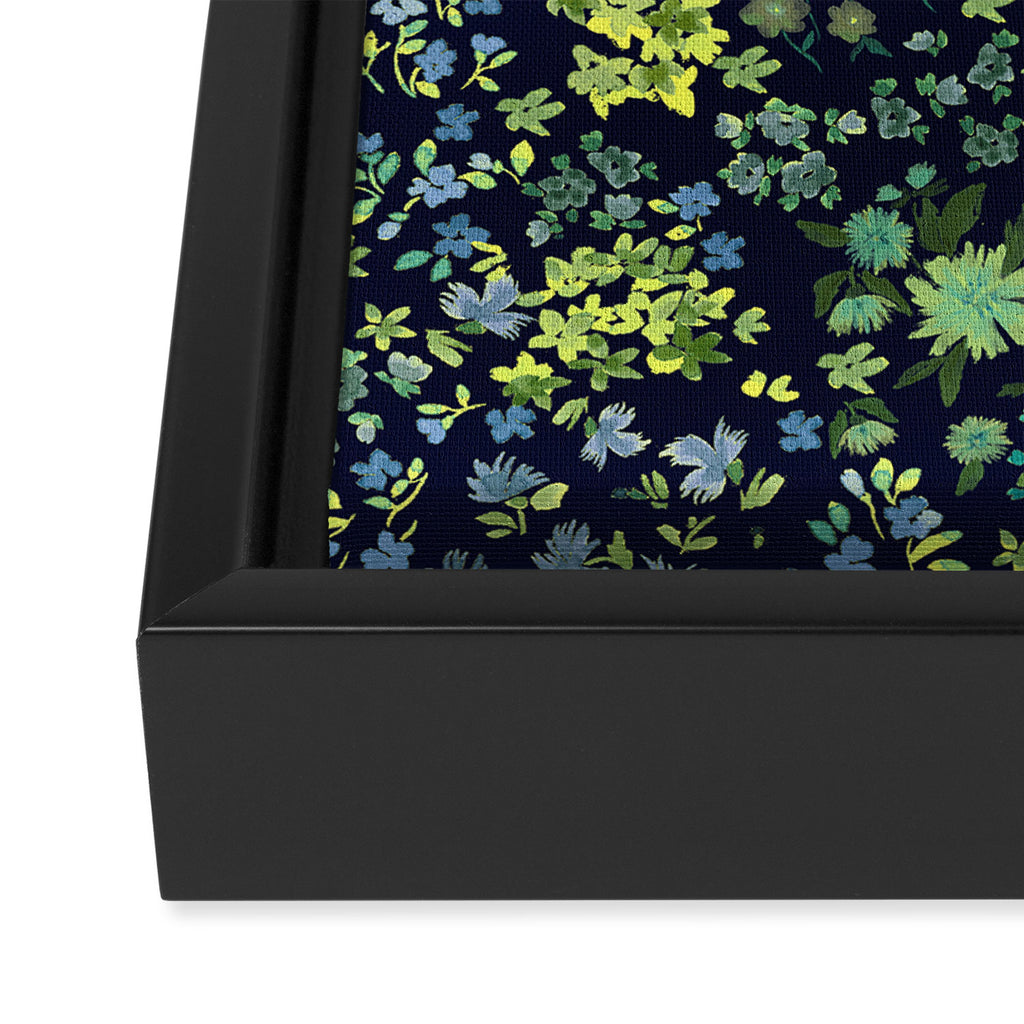Botanical Night Bloom Framed Canvas Print Gallery Image 3