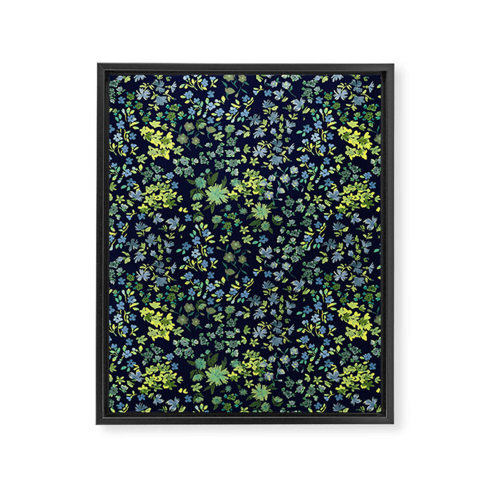 Botanical Night Bloom Framed Canvas Print Gallery Image 1