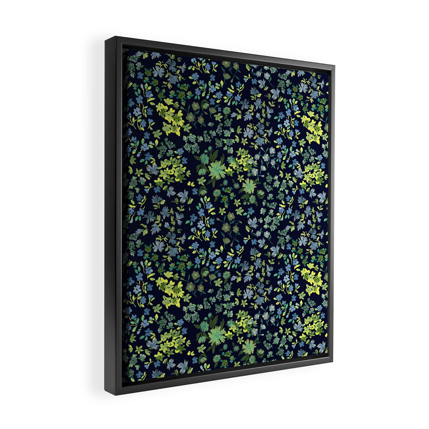 Botanical Night Bloom Framed Canvas Print Gallery Image 2