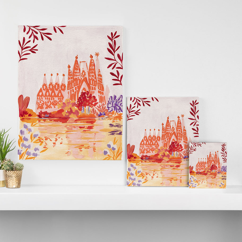 Botanical Sagrada Familia Canvas Print Gallery Image 3