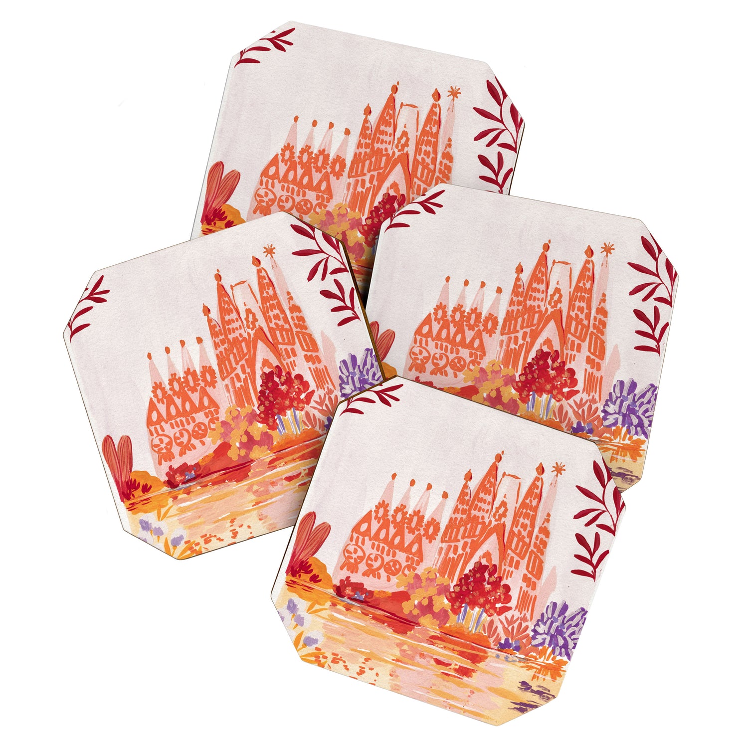 Botanical Sagrada Familia Coaster Gallery Image 1