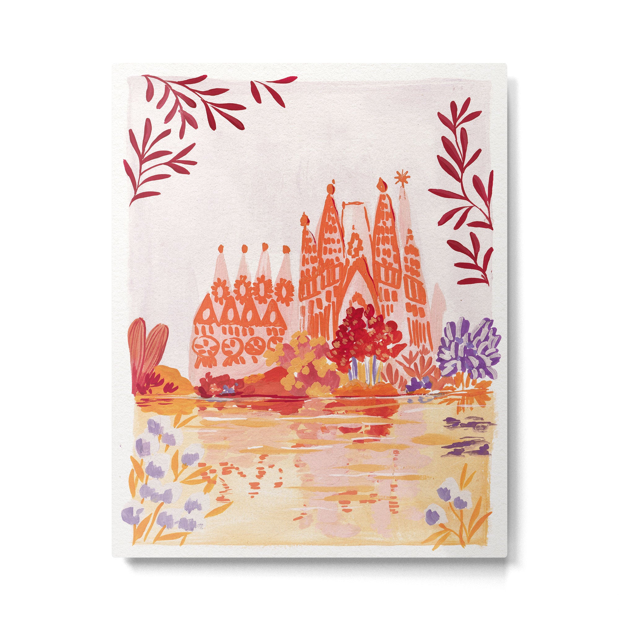 Botanical Sagrada Familia Metal Print Gallery Image 4