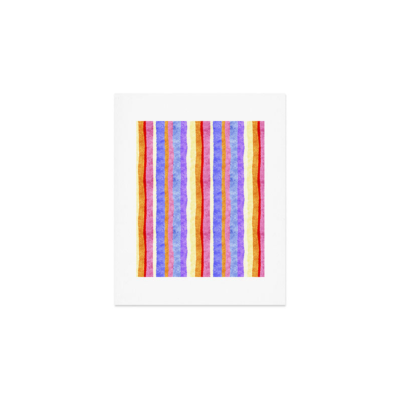 Colorful tye&die stripes Art Print Gallery Image 1