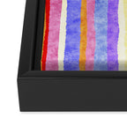Colorful tye&die stripes Framed Canvas Print Gallery Image 3