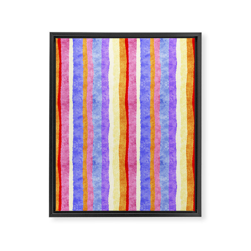 Colorful tye&die stripes Framed Canvas Print Gallery Image 8