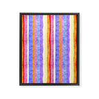 Colorful tye&die stripes Framed Canvas Print Gallery Image 8