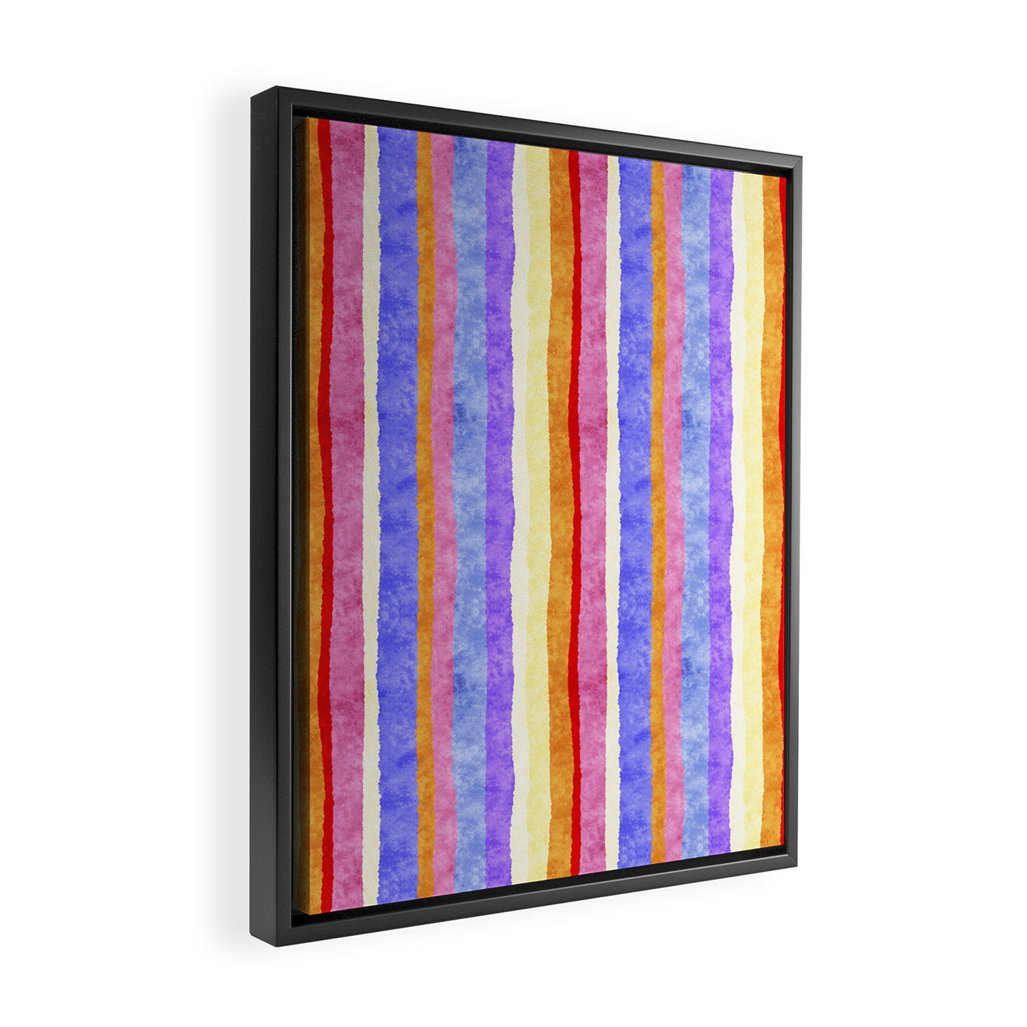 Colorful tye&die stripes Framed Canvas Print Gallery Image 2
