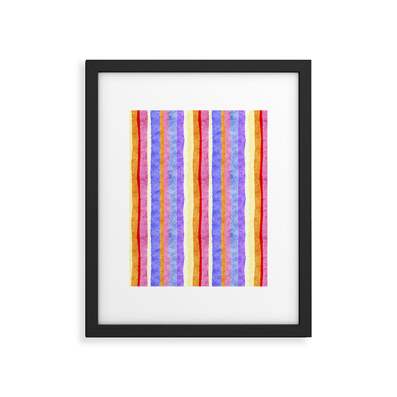 Colorful tye&die stripes Framed Art Print Gallery Image 6