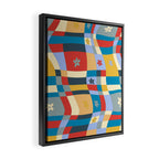 Colorful wavy checkerboard Framed Canvas Print Gallery Image 2