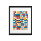Colorful wavy checkerboard Framed Art Print Gallery Image 6