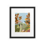 Couple Hiking Through colorful landscape Framed Art Print Gallery Image 5