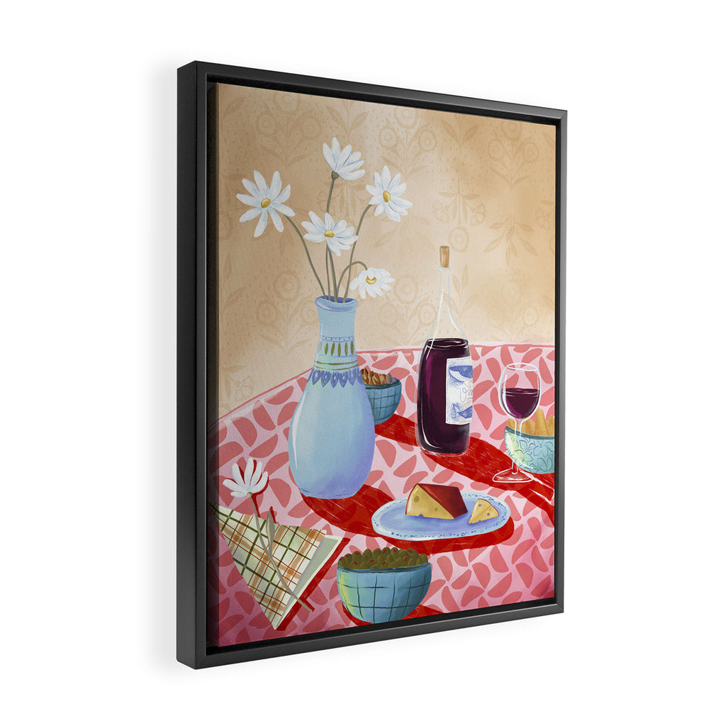 Dinner Still Life Framed Canvas Print Gallery Image 2