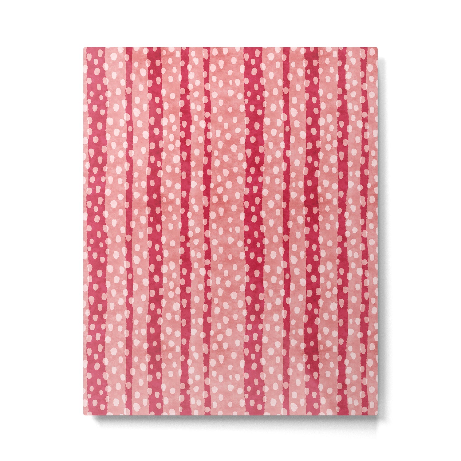 Dotted stripes - Red & pink Metal Print Gallery Image 6