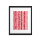 Dotted stripes - Red & pink Framed Art Print Gallery Image 6
