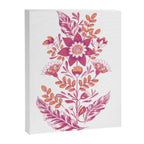 Folk Floral Pink Canvas Print Gallery Image 6