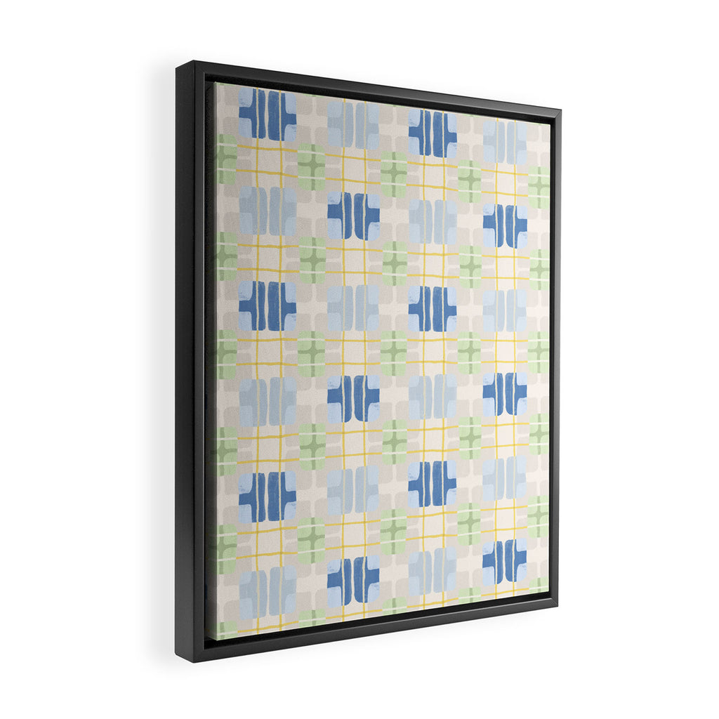 Geo handmade squares Framed Canvas Print Gallery Image 2