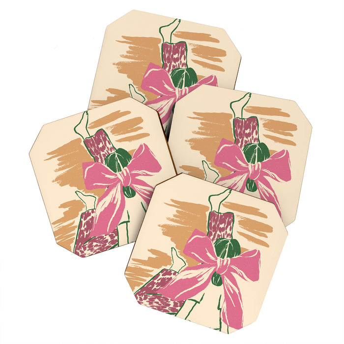 Girl With A Pink Bow Coaster Gallery Image 1