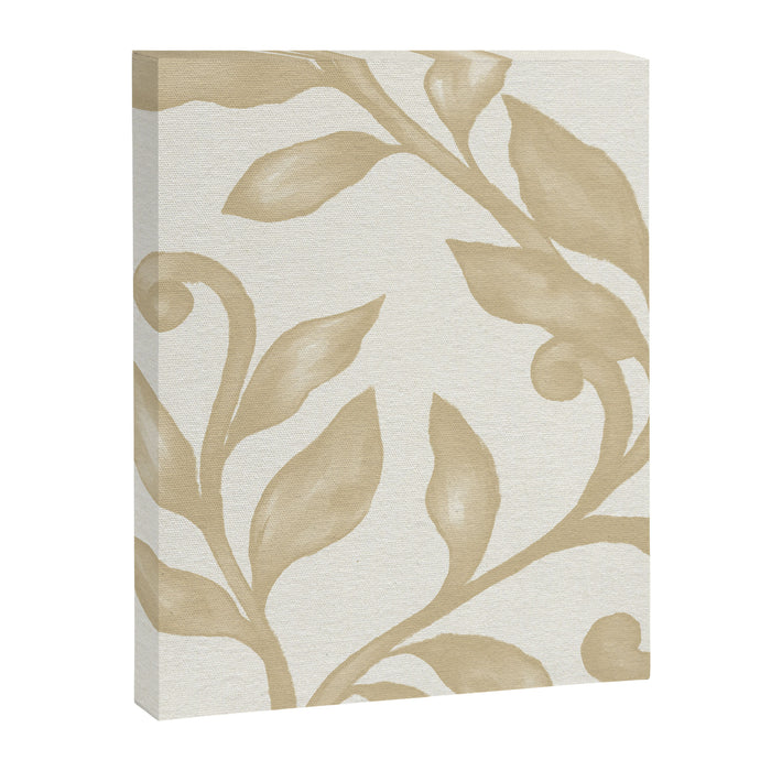 Gold elegant leaf  Canvas Print Gallery Image 1