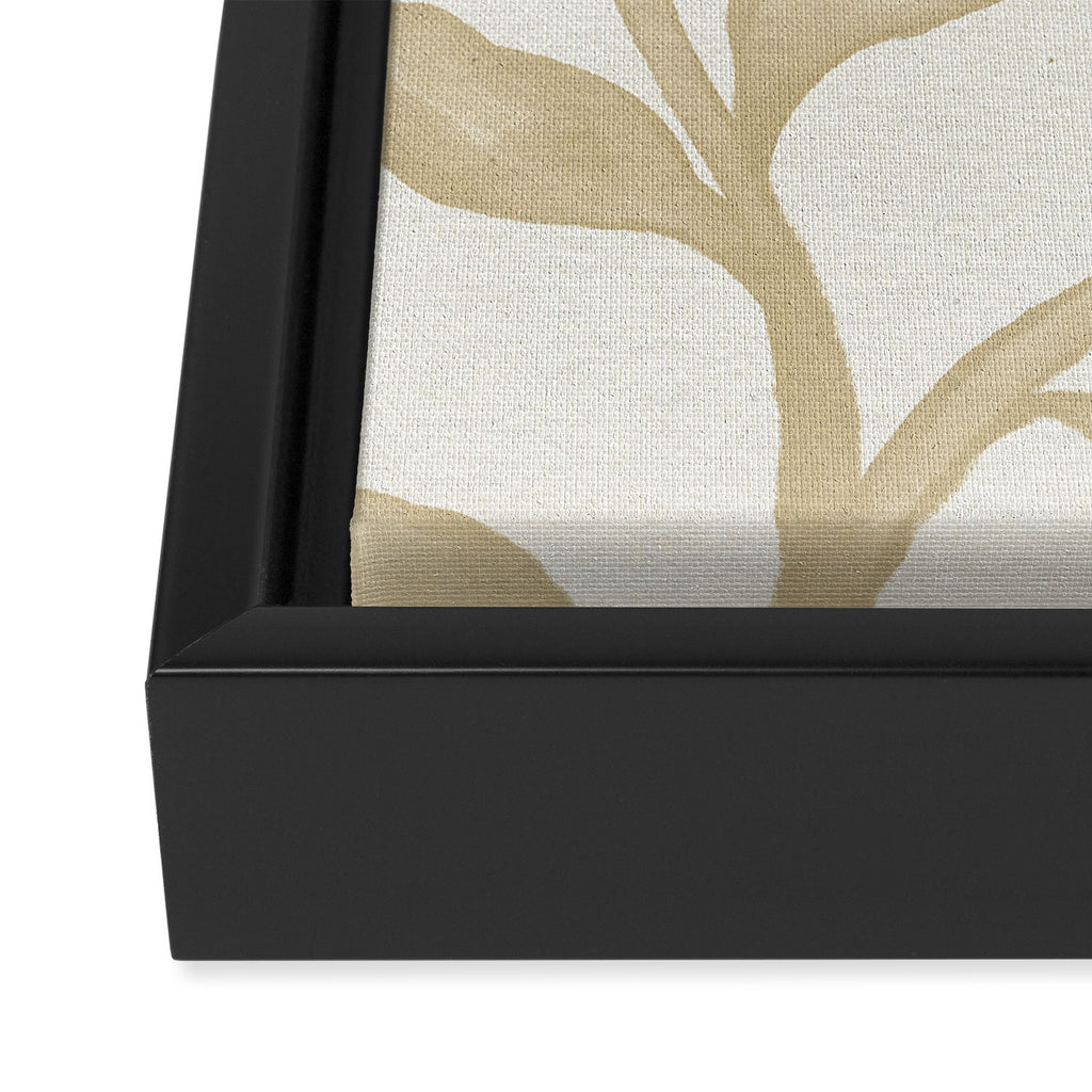 Gold elegant leaf  Framed Canvas Print Gallery Image 3