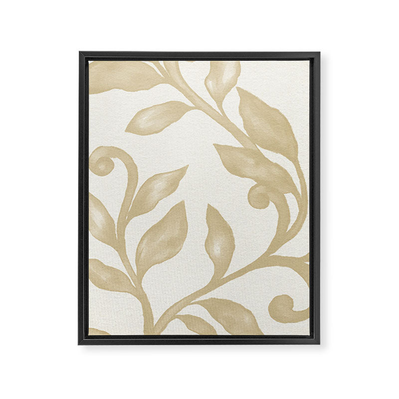 Gold elegant leaf  Framed Canvas Print Gallery Image 6