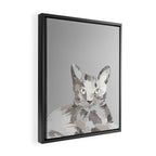 Gray Cat Sketch Framed Canvas Print Gallery Image 2