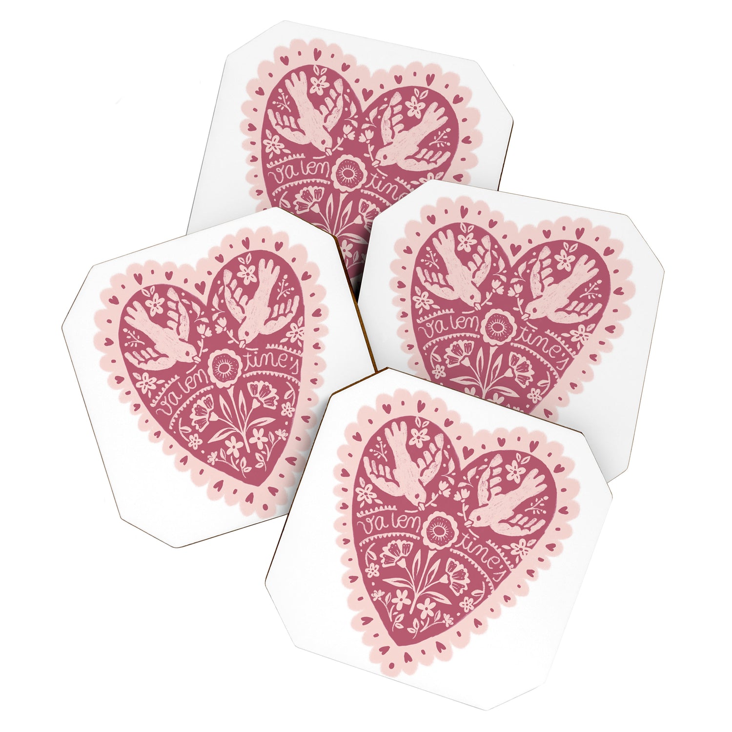 Handmade Valentines heart Coaster Gallery Image 1