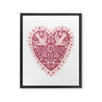 Handmade Valentines heart Framed Canvas Print Gallery Image 6