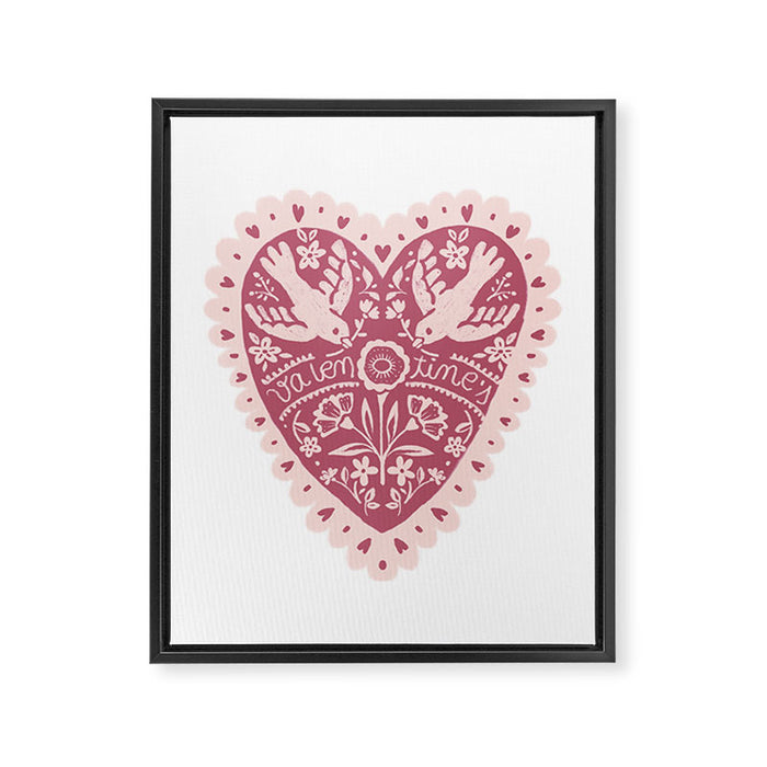 Handmade Valentines heart Framed Canvas Print Gallery Image 1