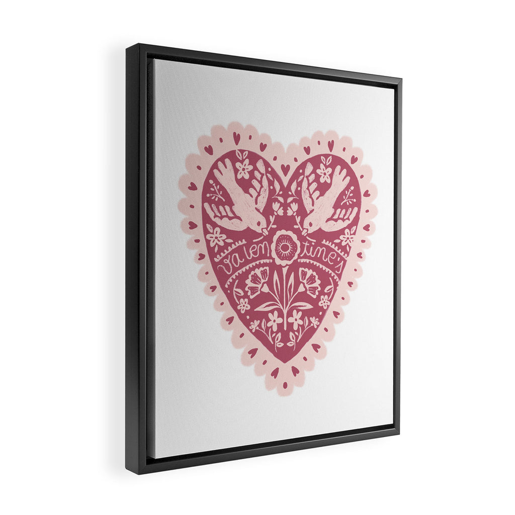 Handmade Valentines heart Framed Canvas Print Gallery Image 2