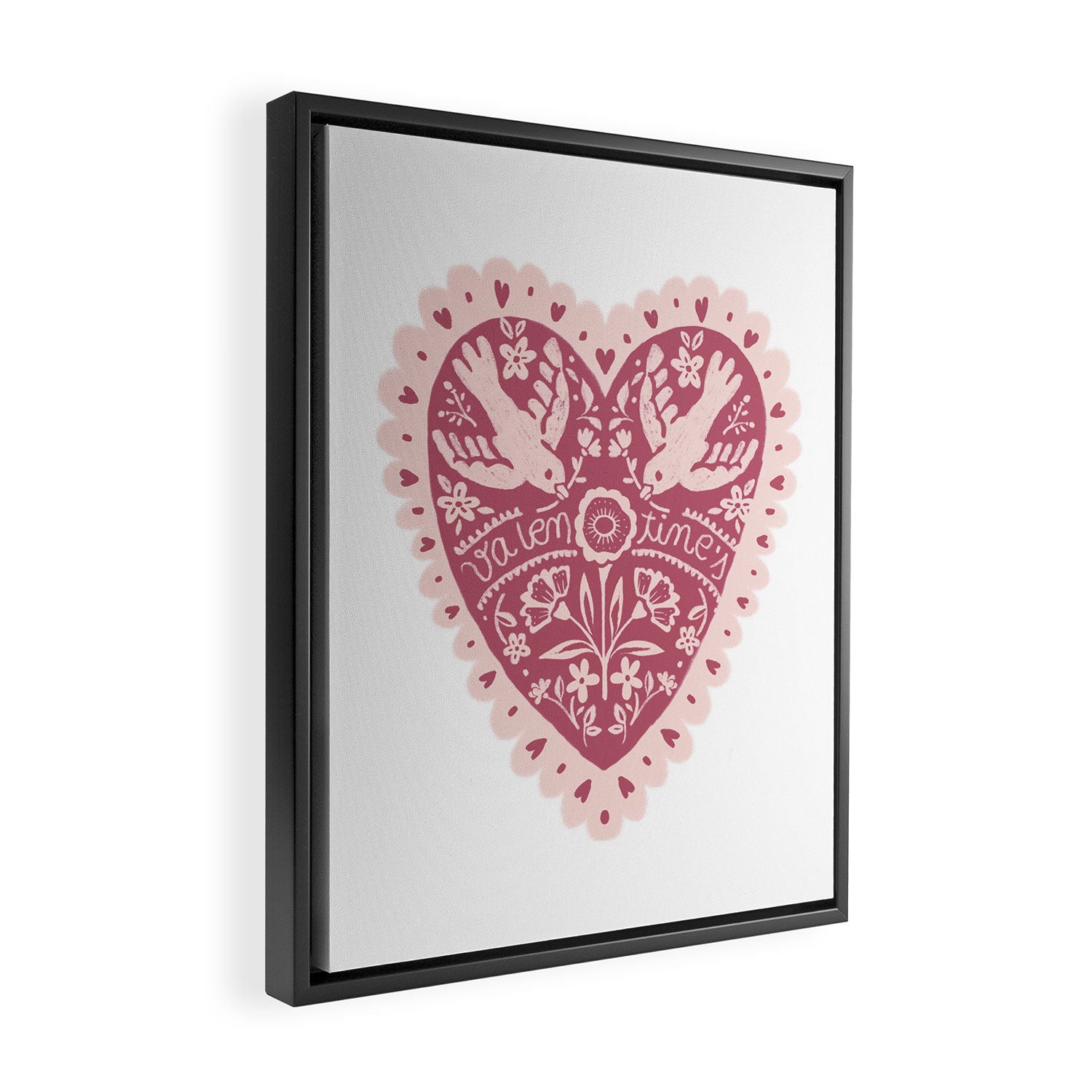 Handmade Valentines heart Framed Canvas Print Gallery Image 2