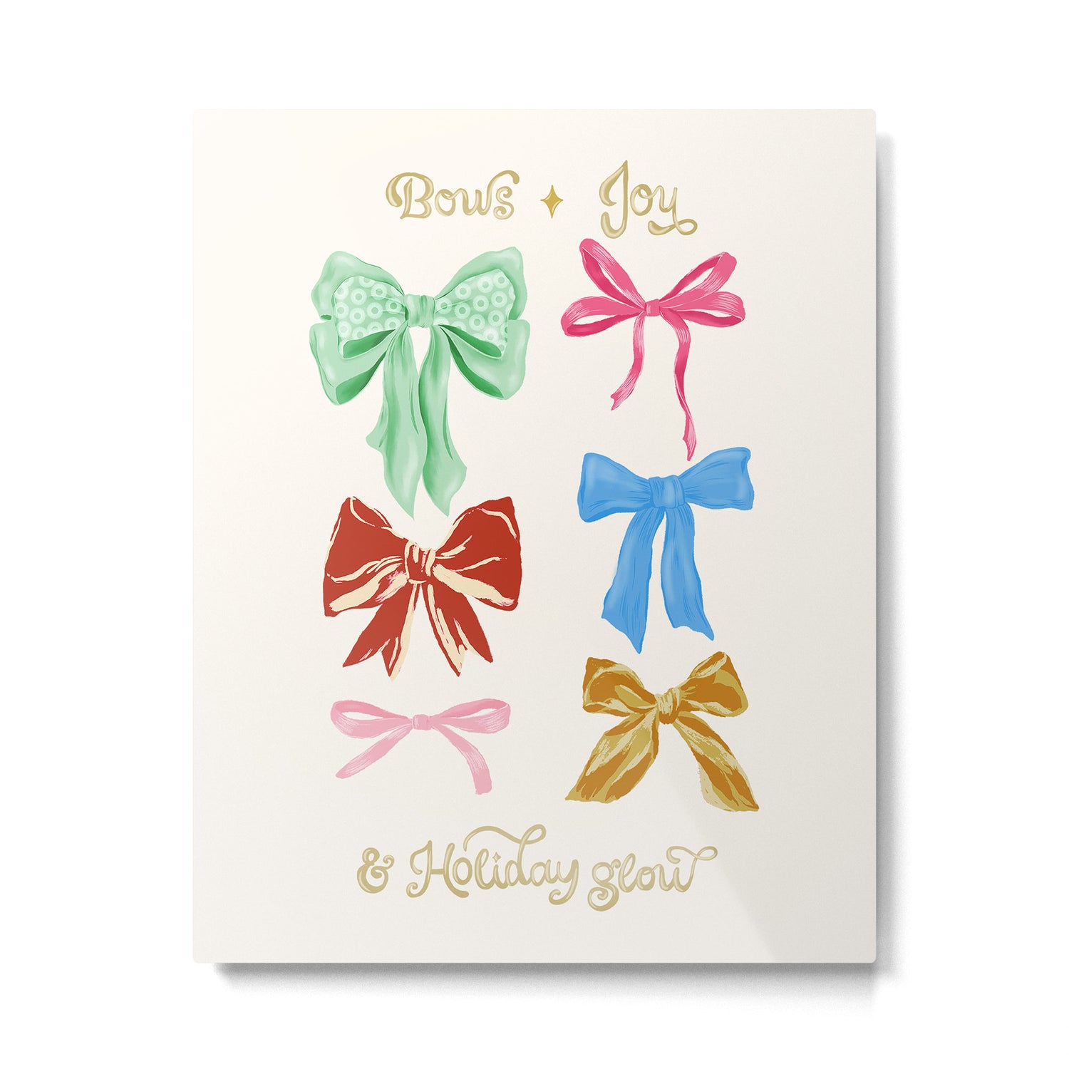 Holiday colorful bows Metal Print Gallery Image 4