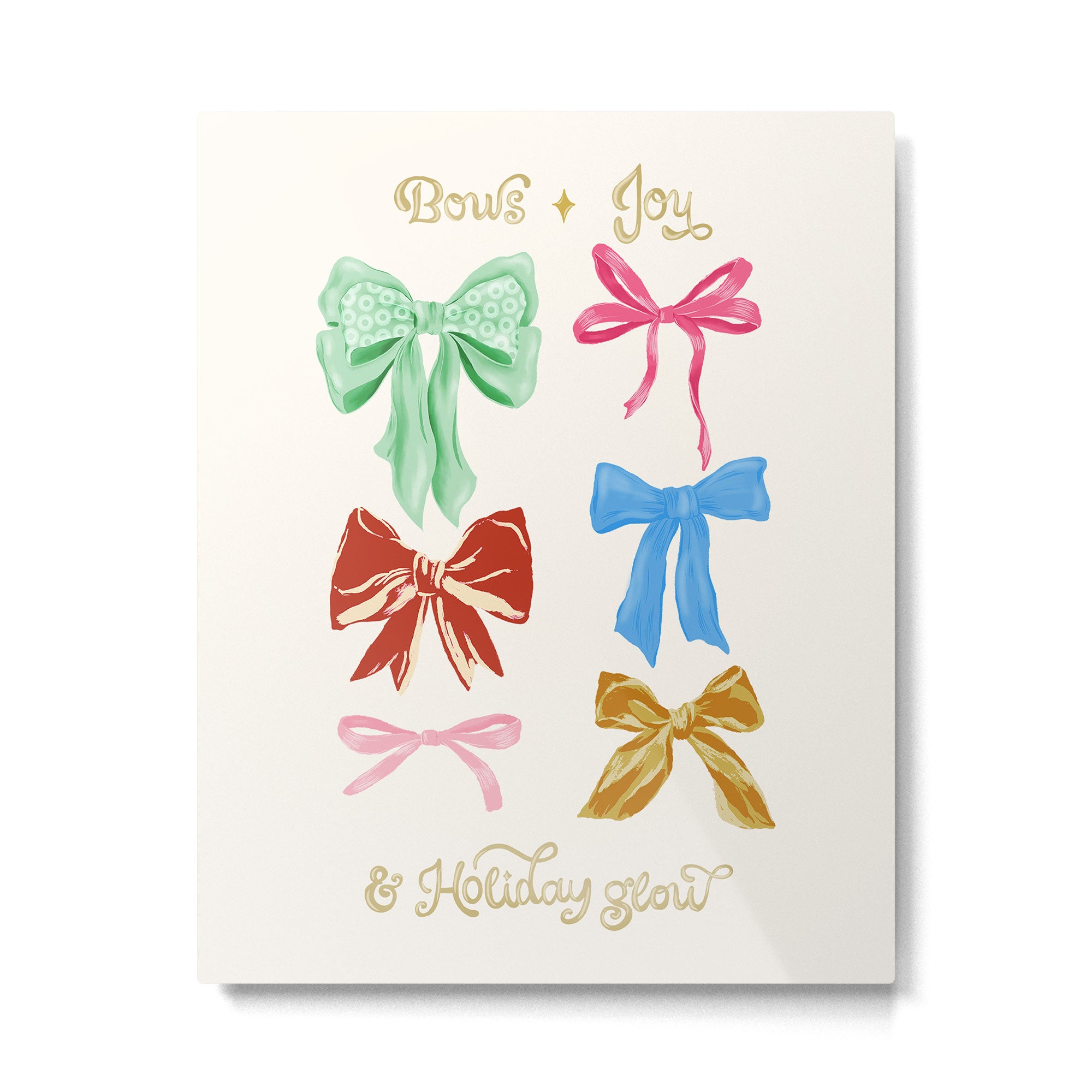 Holiday colorful bows Metal Print Gallery Image 4