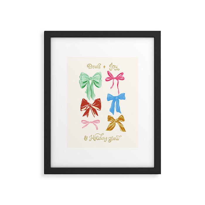 Holiday colorful bows Framed Art Print Gallery Image 1