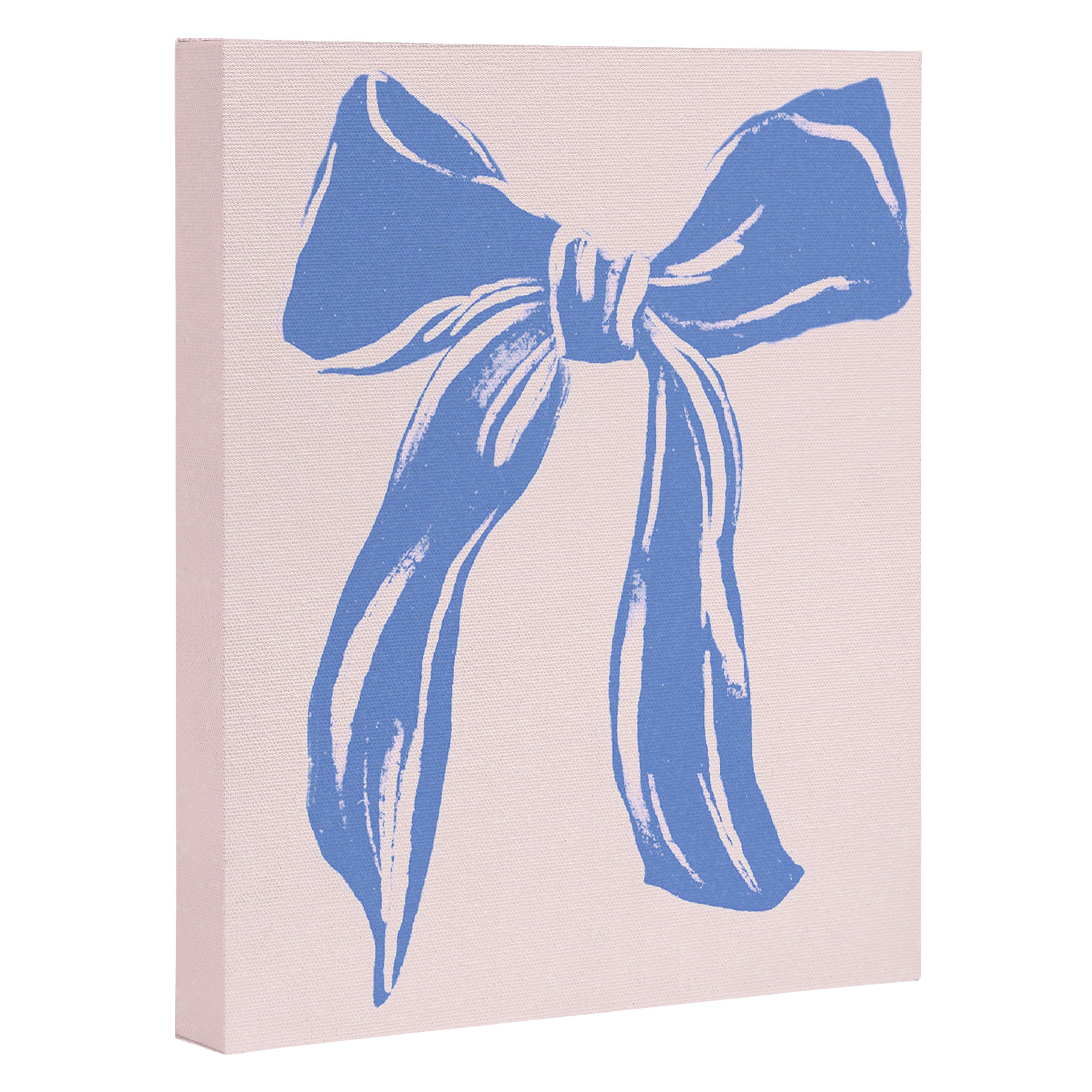 Light blue femenine bow Canvas Print Gallery Image 3