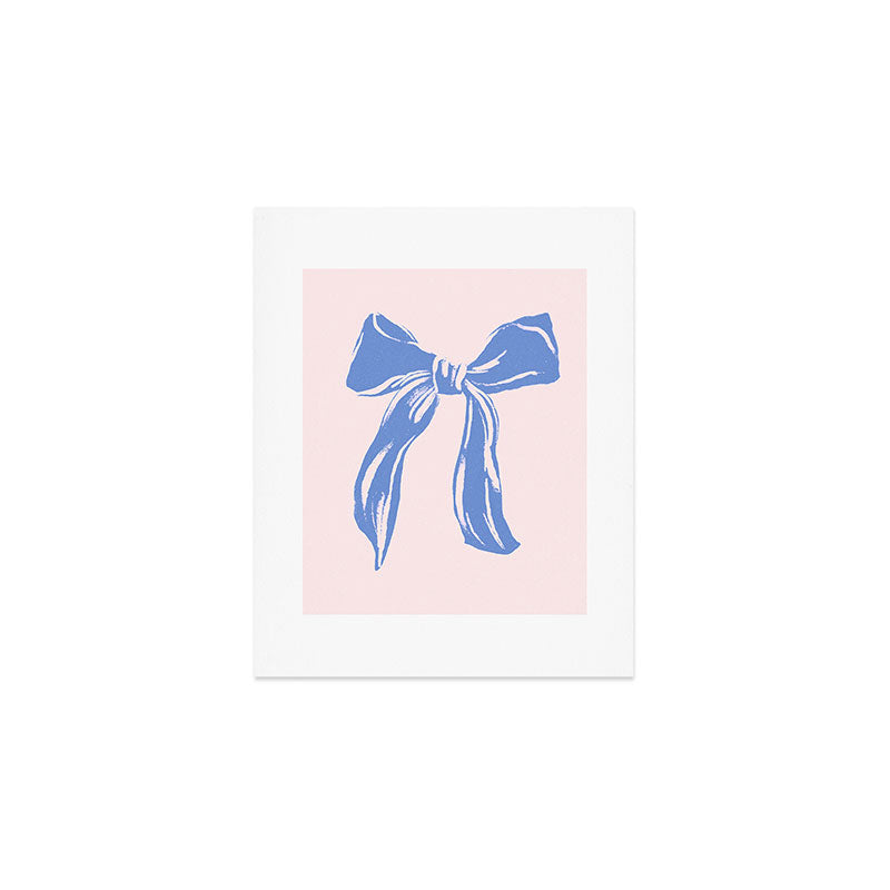 Light blue femenine bow Art Print Gallery Image 1