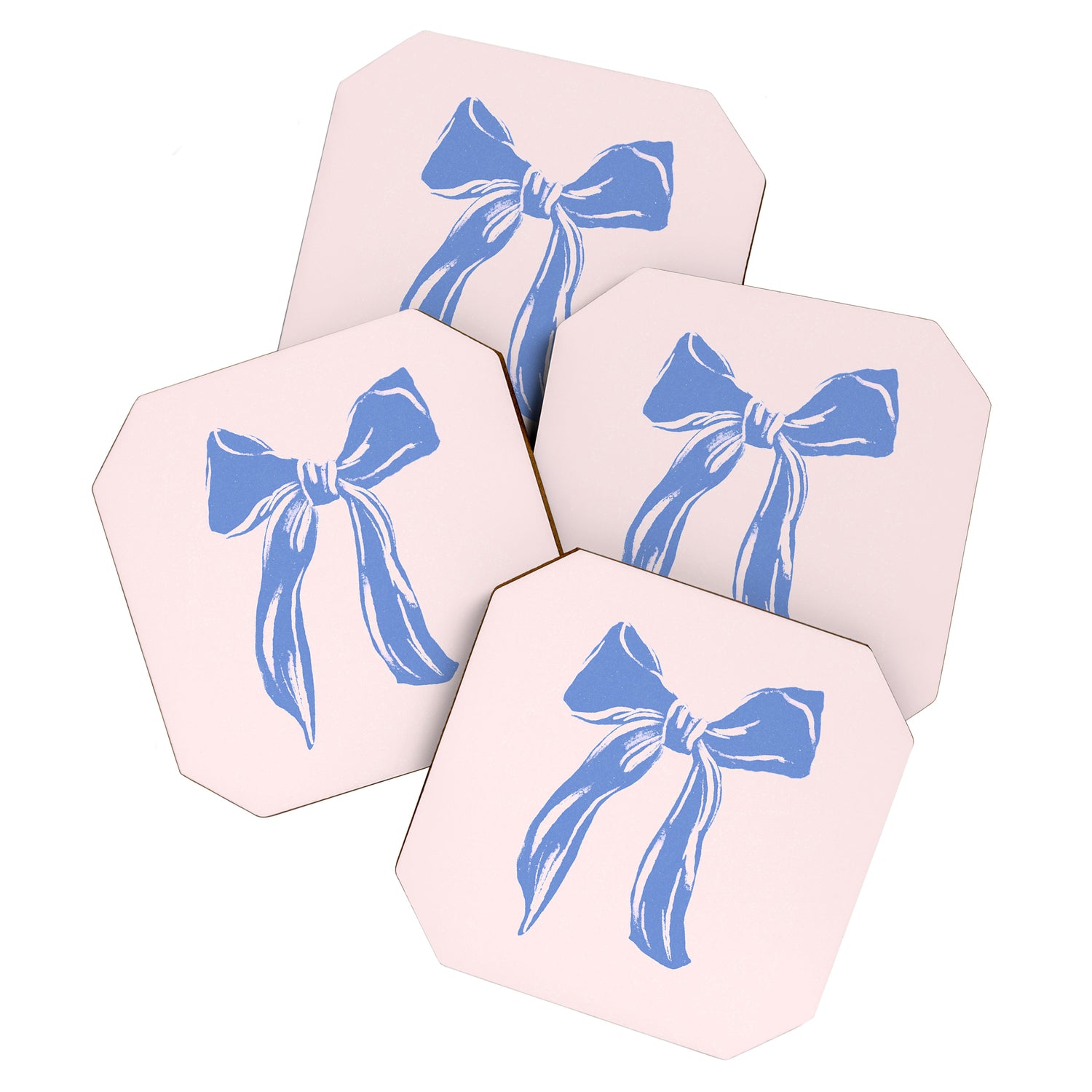 Light blue femenine bow Coaster Gallery Image 1