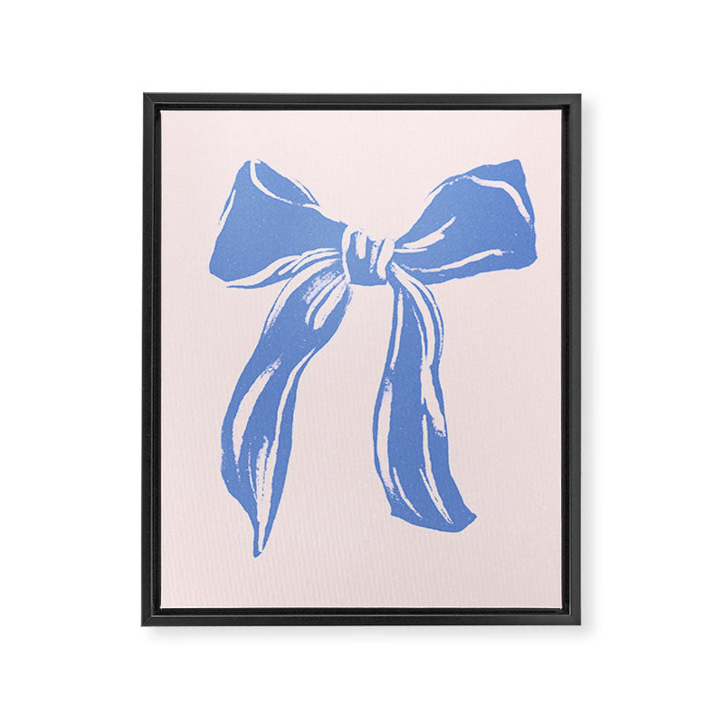 Light blue femenine bow Framed Canvas Print Gallery Image 6